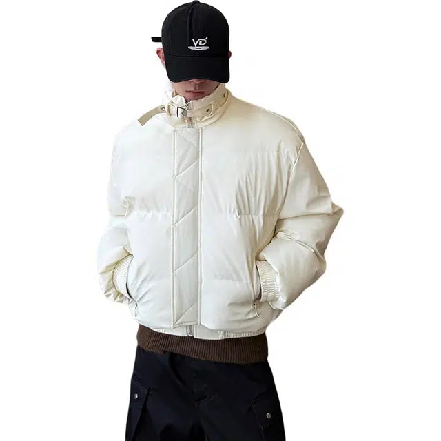 佐菲利 美式高街个性加厚保暖棉衣松弛感外套潮牌立领面包服棉服 男女同款