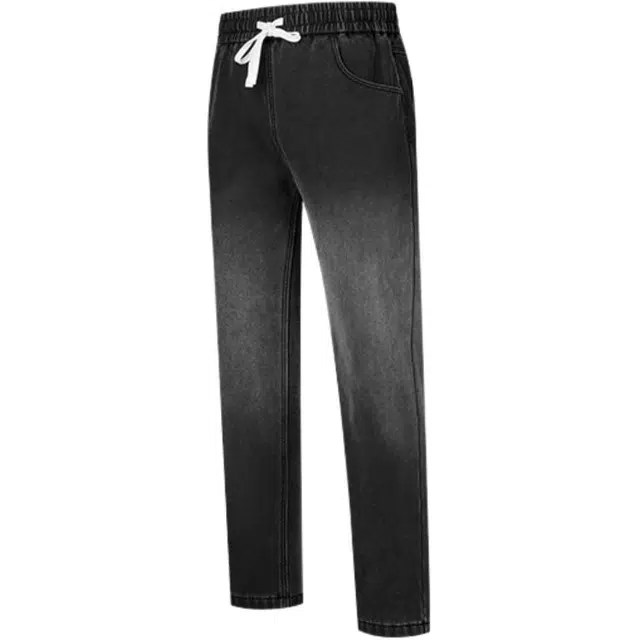 乔丹 篮球系列 休闲简约宽松加绒牛仔裤 男款