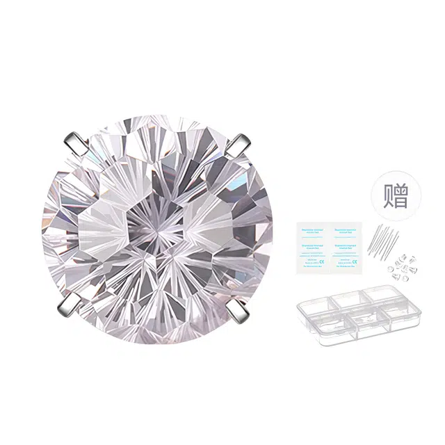 乃瑭 「爆闪烟花 灰紫色渐变」渐变天火烟花切 养耳洞防过敏异形耳骨 小众精致氛围感日常设计个性学生百搭 钛钢 耳钉 男女同款情侣款