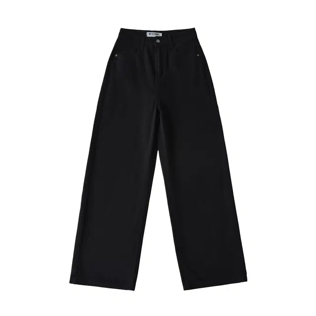 海獭 高腰直筒宽松显瘦阔腿长裤牛仔裤 女款