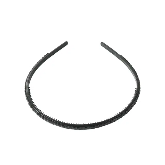 如花梦 气质百搭黑色带齿防滑头箍洗脸用刘海发卡简约压发 亚克力 发箍 女款