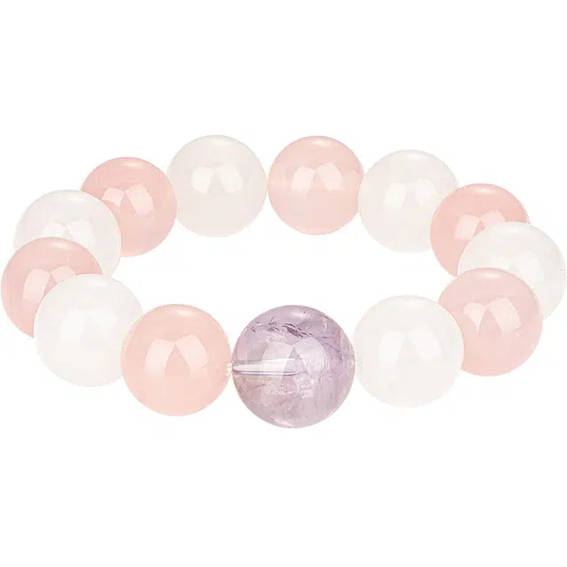 【浪漫邂逅】 老庙 国风轻奢天然 粉水晶 手串 女款