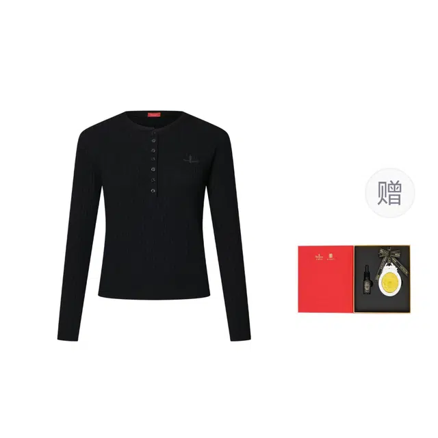 比音勒芬 舒适百搭时尚大气气质都市质感基础中秋福气满满显瘦英伦风休闲绞花半开领净色复古圆领长袖羊毛针织衫 女款