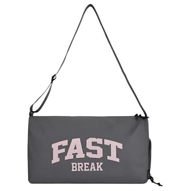 特步 篮球系列 时尚百搭 纺织织物 单肩斜挎包 男女同款情侣款 深灰