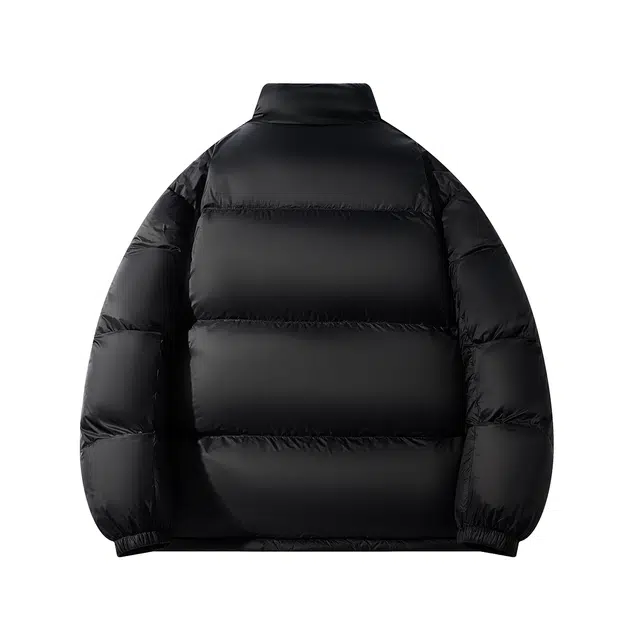 鸭鸭 立领时尚潮流经典撞色宽松舒适保暖防风防寒拉链长袖面包服百搭休闲羽绒服 男女同款