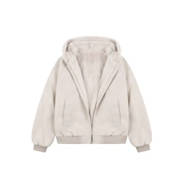 Xmithie Vintage Suede Hooded Jacket