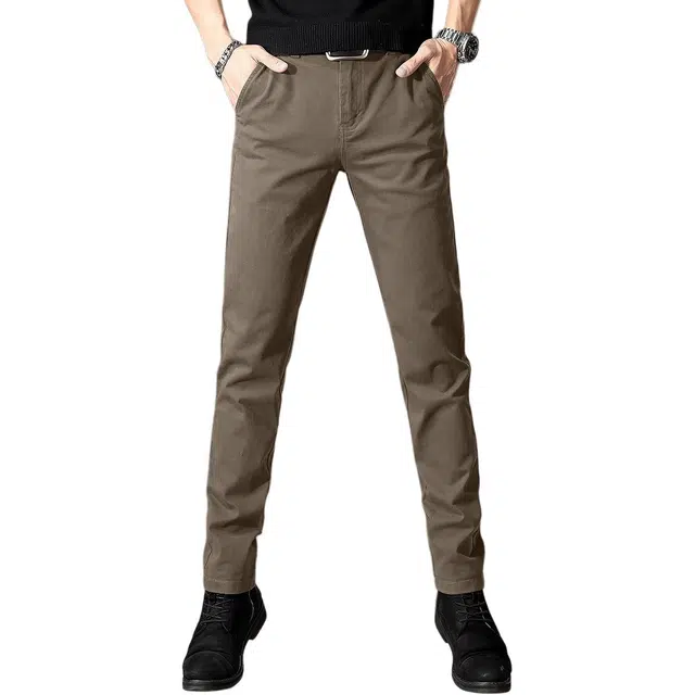 炳盛 弹力修身直筒百搭休闲裤 男女同款