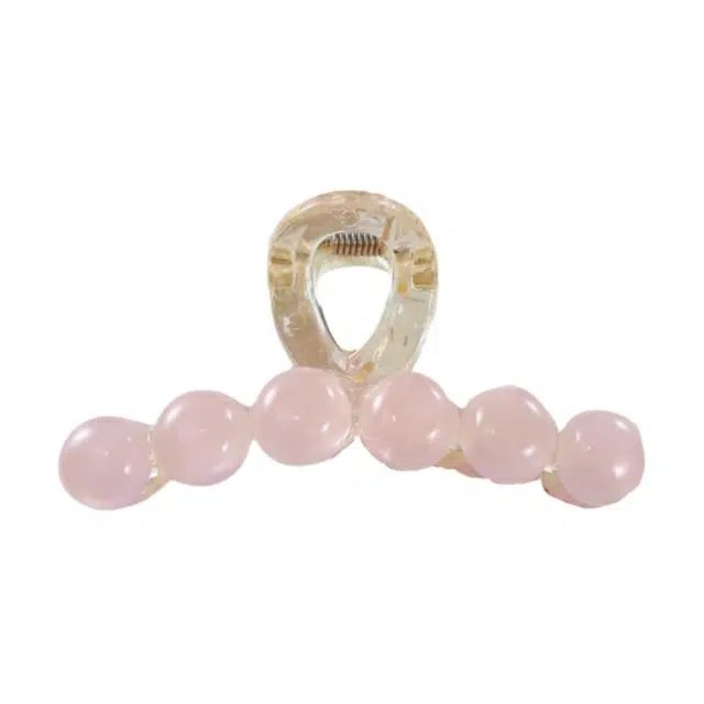 尚先生 韩版温柔粉色圆珠抓夹甜美新款鲨鱼夹新款爆款发夹气质百搭头饰 发饰 女款