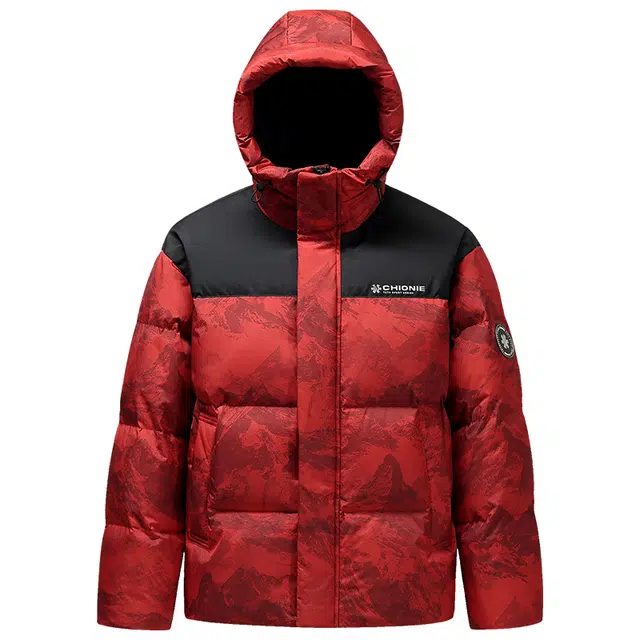 鸭鸭 户外系列 时尚韩版潮流短款连帽冬季外套防寒保暖休闲迷彩羽绒服 女款