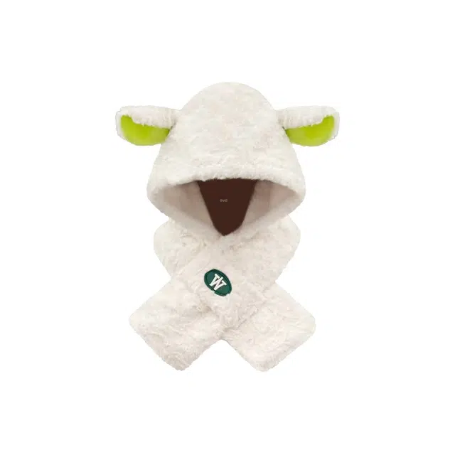 恩僾德 日系小众百搭可爱小熊耳朵毛绒帽子围巾一体两件套显脸小女冬季保暖百搭雷锋帽潮 聚酯纤维 绒线帽 男女同款情侣款