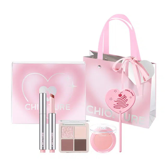 稚优泉 甜心蜜语彩妆礼盒唇釉眼影腮红卧蚕盘 易上色自然玻璃唇素颜气色修饰轮廓水光