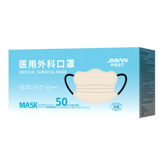 界面 医疗医用外科口罩三层防护灭菌级单片独包装白色成人一次性