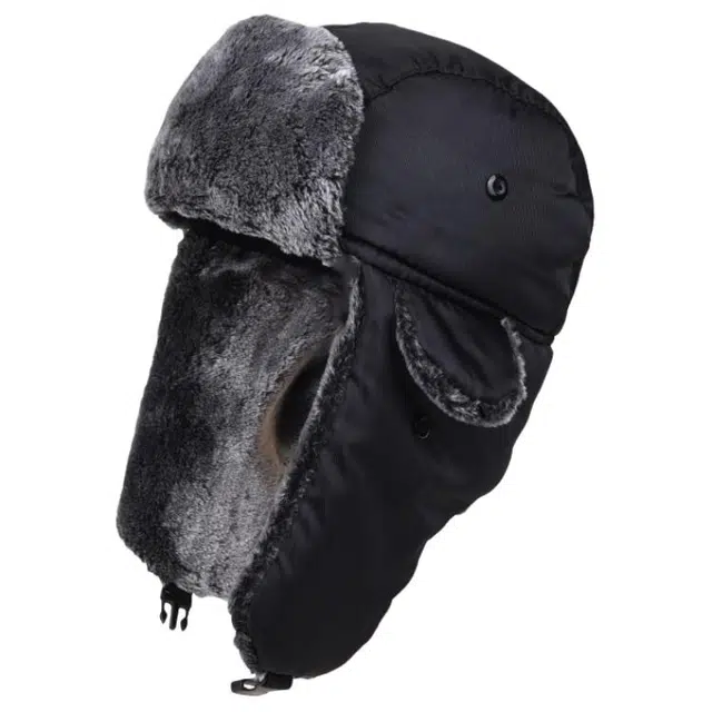 山一丸 骑电动车防风防寒加厚护耳户外保暖 棉涤混纺 雷锋帽 男女同款情侣款