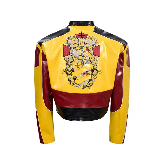 START EXCEED END Porsche Color Biker Leather Jacket