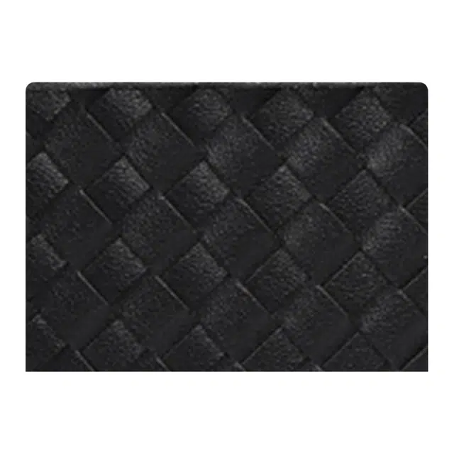 木林森 时尚简约翻盖插扣真皮编织防水耐磨潮流百搭 涤纶 单肩斜挎包 男款 编制黑