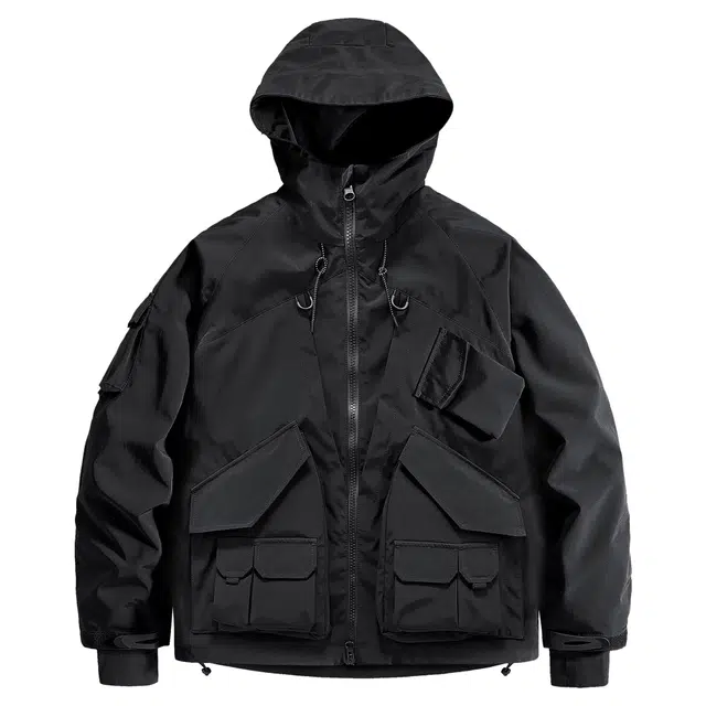 VIP Flight Hoodie Cargo Jacket Black