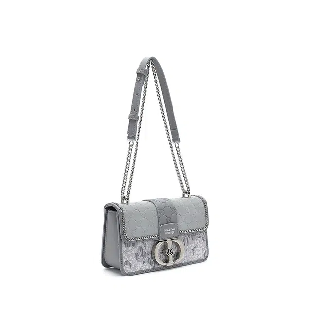 SEPTWOLVES PU Shoulder Bag Gray