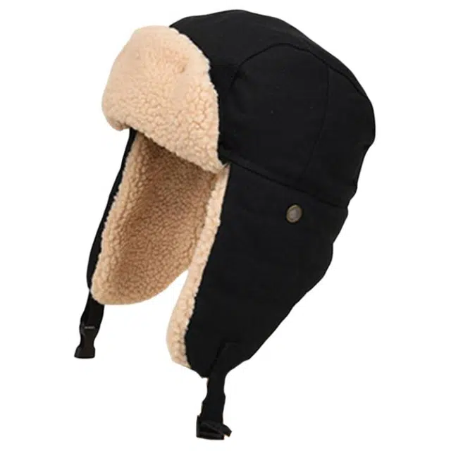 山一丸 飞行员冬季骑车护耳 东北保暖火车头机车帽 棉涤混纺 雷锋帽 男女同款情侣款