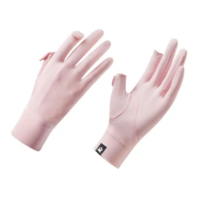 山一丸 电动车防滑薄款可触屏 云朵原纱 手套 女款