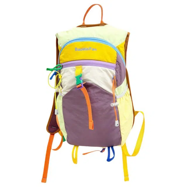 捷朗仕 多功能收纳大容量多巴胺百搭时尚 尼龙布 双肩包 男女同款情侣款 紫色