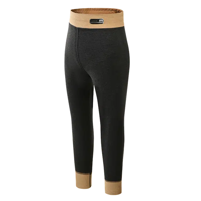 俏佳人 加绒撞色青少年学生校服神器双面磨毛亲肤舒适蓄热恒温打底秋裤保暖裤 男女同款