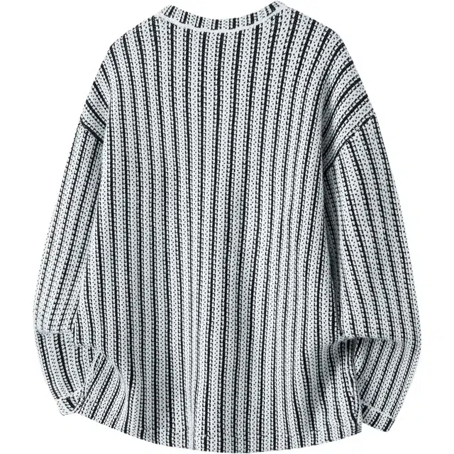 颂希尔 小香风鱼骨纹亨利领套头长袖内搭打底衫条纹无帽舒适百搭软糯保暖情侣针织毛衣 男女同款