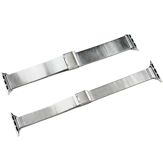 老佳 苹果适用 手表表带 不锈钢材质 猫眼竹节不锈钢表带男女通用