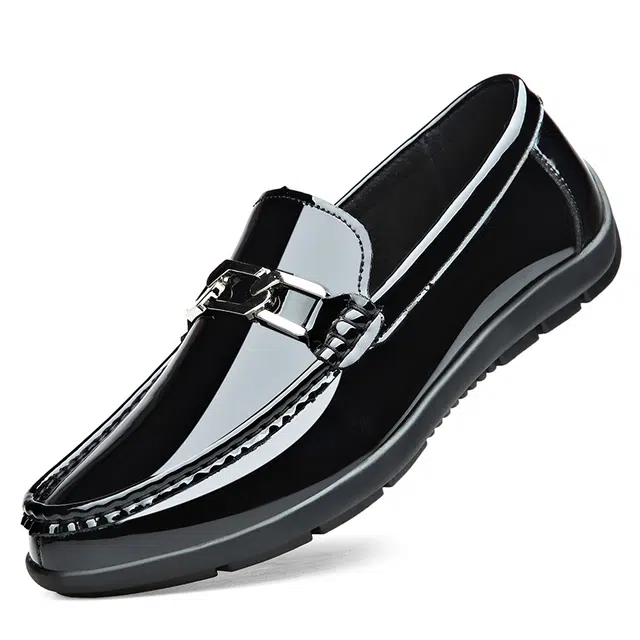 二层牛皮 舒适耐磨软底百搭 豆豆鞋 男款 经典黑色