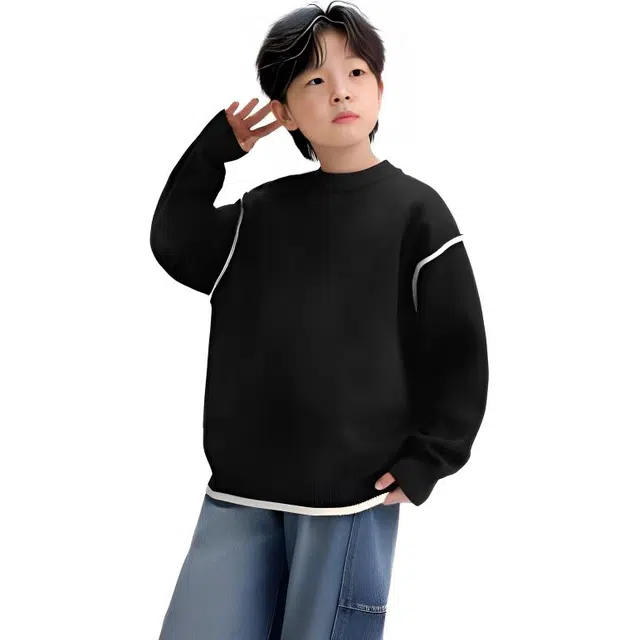 左西毛衣 套头针织圆领长袖 儿童款