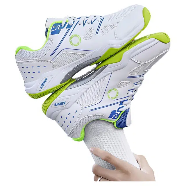 金莱克 时尚舒适百搭 减震防滑耐磨 低帮 羽毛球鞋 男款 白蓝色