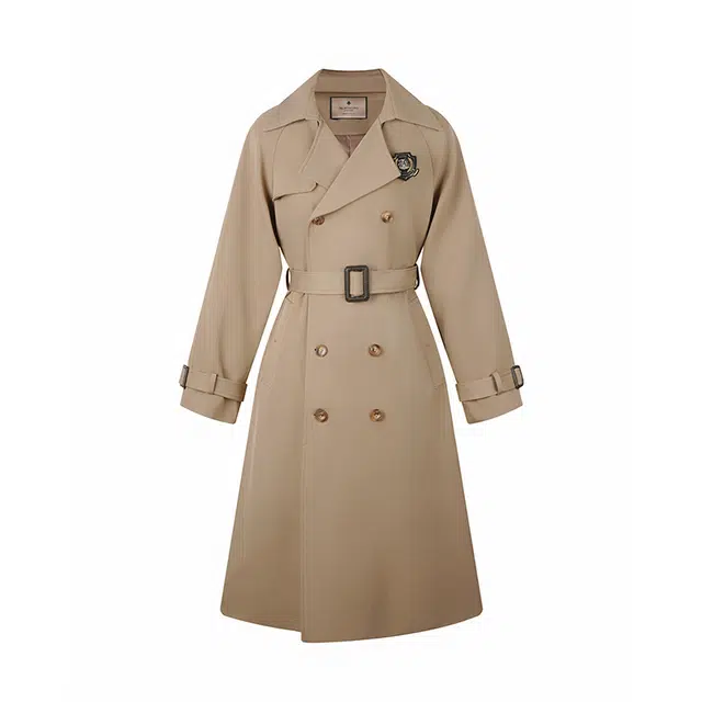 花铃太太 休闲流行日系学院风长款外套风衣 女款