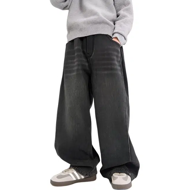 左西牛仔裤 绒绒裤系列 防风耐磨加绒保暖直筒 儿童款