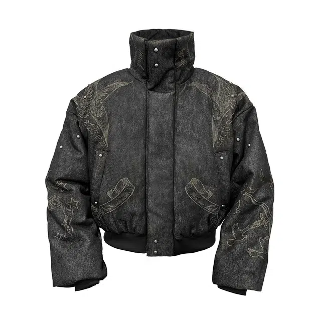 WANNA LAB FW25 Denim Graffiti Cotton Jacket