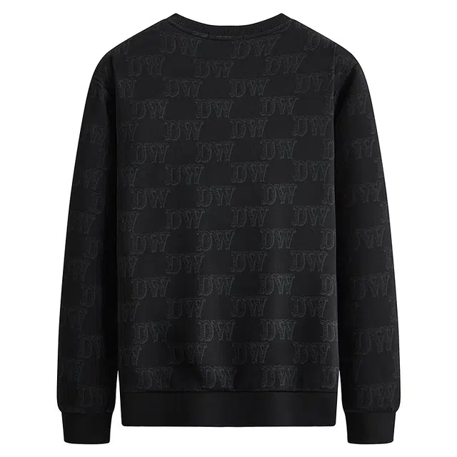 与狼共舞 美式潮流时尚字母满印高棉亲肤柔软弹力舒适圆领长袖卫衣 男款