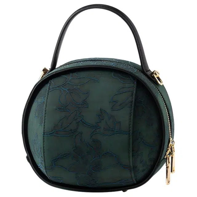 上海故事 新中式云纱时尚潮流百搭 桑蚕丝 手提包 常规 女款 松石绿