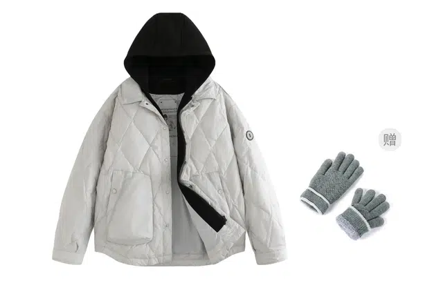 MIIOW Trend Party Series 90 Duck Down Retro Hoodie Jacket