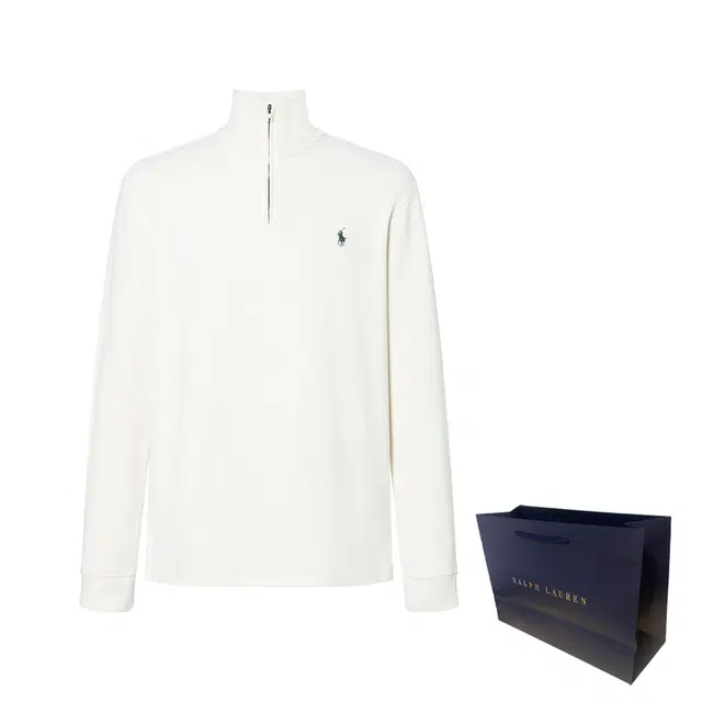 Polo Ralph Lauren Half-Zip Sweatshirt Cream White