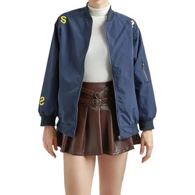 大格子与黑猫 春秋潮牌宽松百搭休闲棒球服男女美式复古字母工装外套夹克 男款