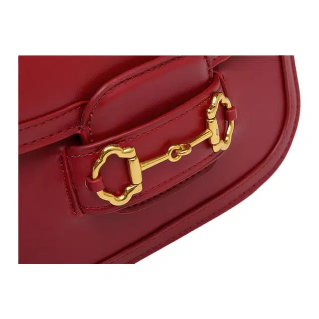 恒源祥 百搭时尚 超纤合成革 单肩包 常规 女款 红色