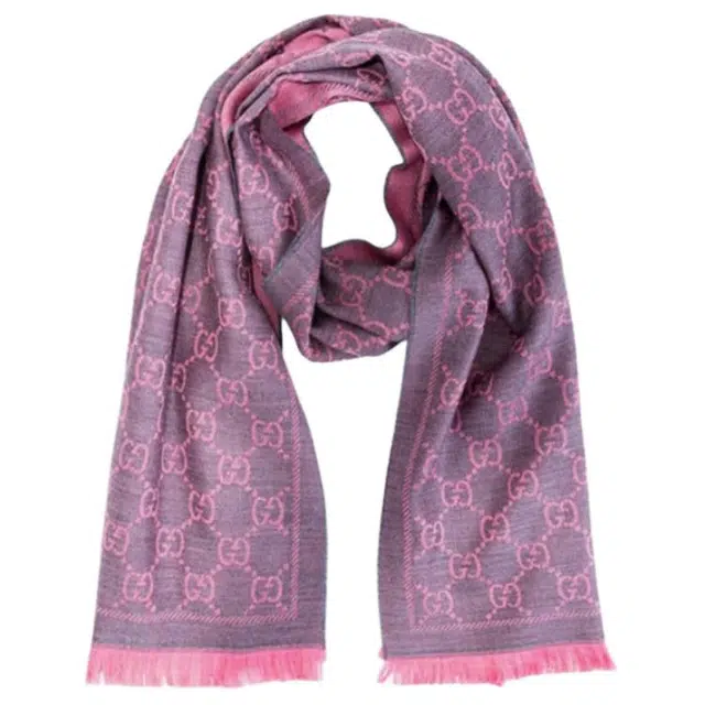 Gucci Scarf Grey Pink