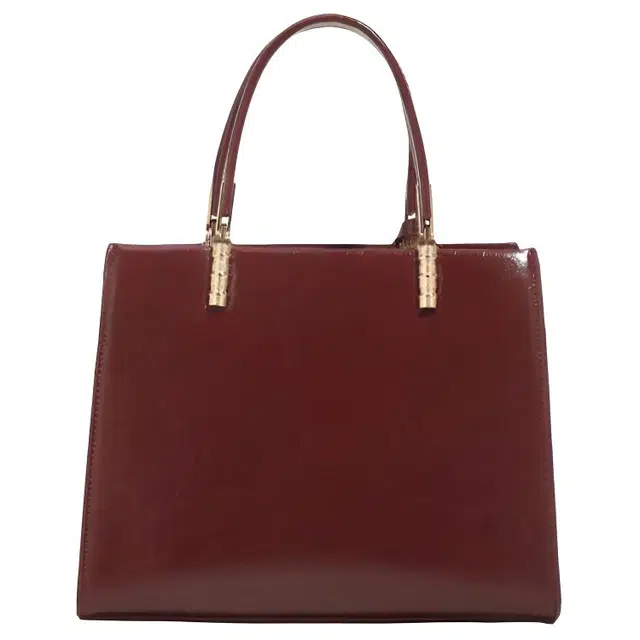 恒源祥 经典简约印花清新软压花百搭时尚单肩斜挎包潮流典雅优雅脱俗清新纹丝巾包托特包 超纤合成革 手提包 女款 酒红色