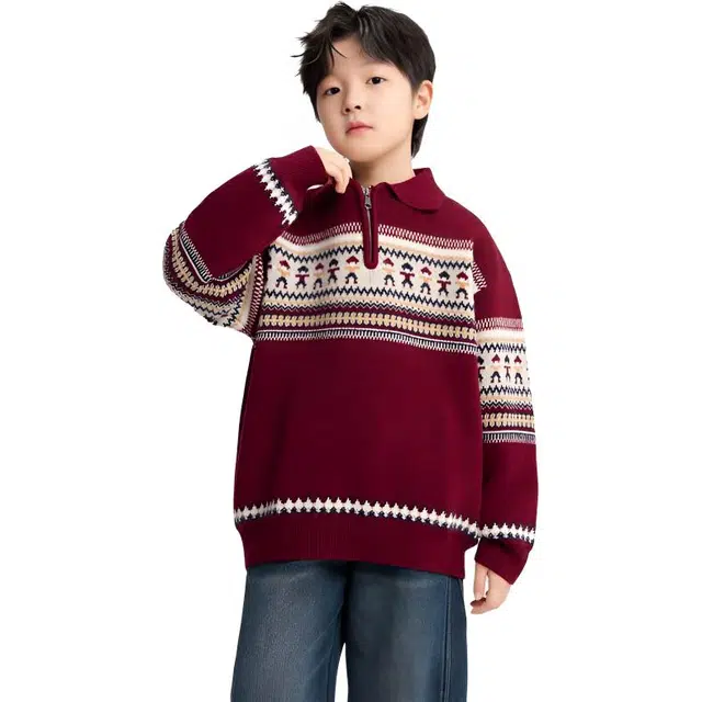 左西毛衣 针织复古风保暖透气 儿童款