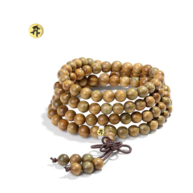 【普陀山官方已祝福】 普陀山文创 纳八方财气 聚天下福缘新中式生肖守护神多圈叠戴佛珠文玩 礼盒#好运 绿檀 手串 男女同款情侣款