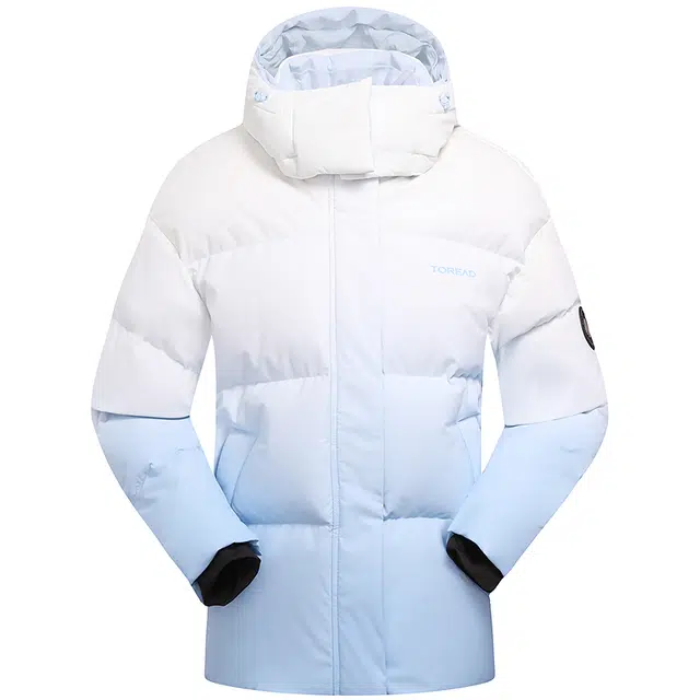 探路者 旅行户外系列 防泼水连帽长袖羽绒服 女款