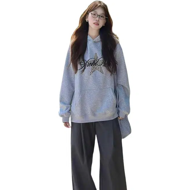 黛尔佳人 百搭简约舒适时尚长袖卫衣 女款