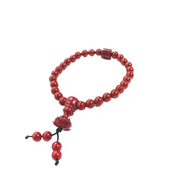 京华录 佛珠莲花三通六字真言桶珠 古风禅意汉服旗袍莲花平安转运 考试考研上岸 学业有成幸福相伴#好运 朱砂 手串 男女同款情侣款