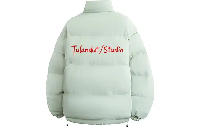 图兰朵 美式复古植绒字母立领纯色潮流时尚百搭休闲面包服舒适保暖加厚防风防寒棉服 男女同款