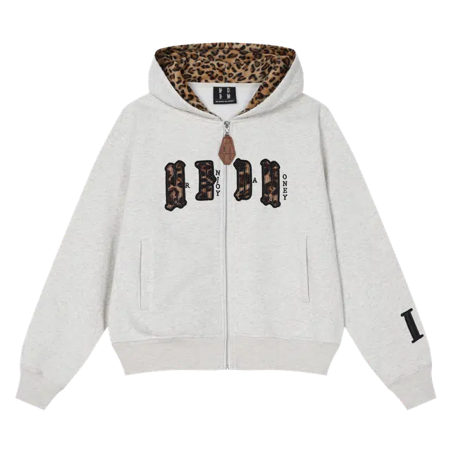 MEDM Leopard Zip Hoodie