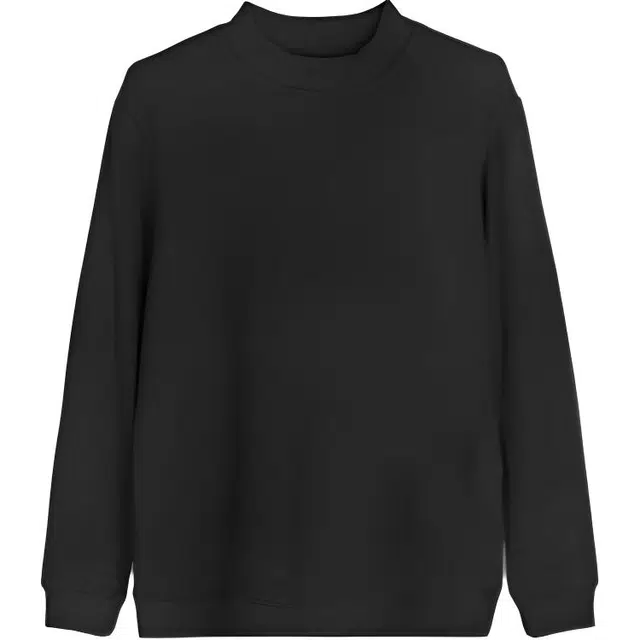 唔刃 工装美式复古德绒中领抗静电保暖半高领打底衫卫衣 男款