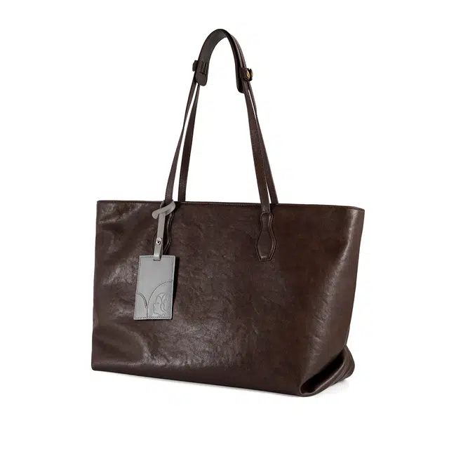 维尼奥 小众托特包高级感通勤时尚简约 合成革 单肩包 常规 女款 咖色